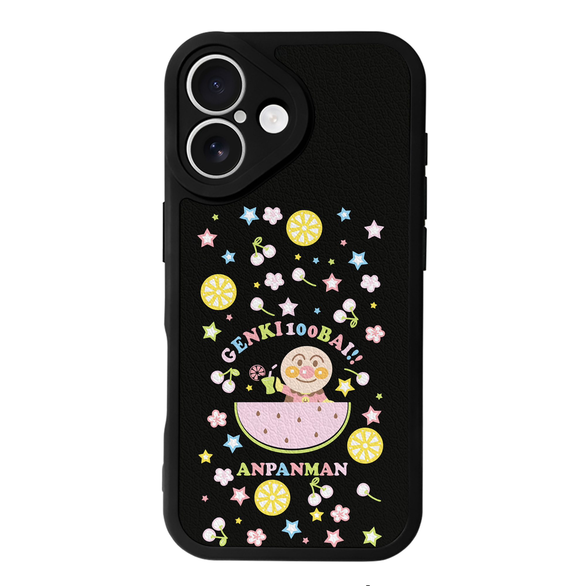 （画像用） アンパンマン Anpanman 【iPhone 16シリーズ対応】シリコンスマホケース（レザー調） 材質：シリコン